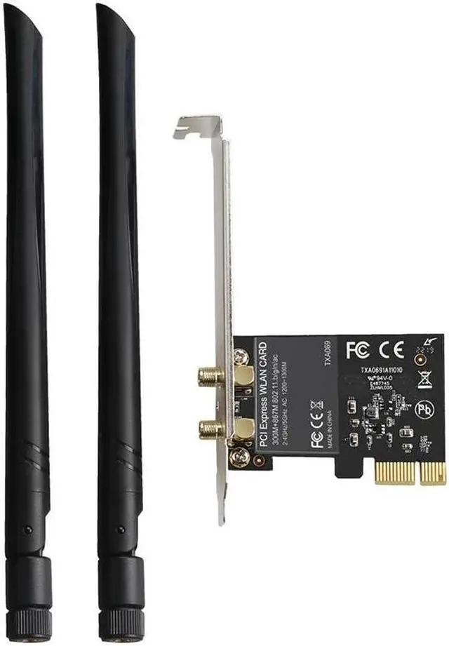 Alt view image 5 of 5 - Wireless Adapter Card 1300Mbps Dual Band 5.GHz/2.4GHz PCI Express Wi-Fi Network Adapter Card for Desktop