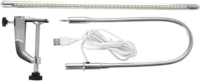 Alt view image 5 of 5 - Alloy Reading Light Clip On Adjustable 360 Degree Rotation Home Manicure USB Charging Office LED Desk Lamp Bedsides