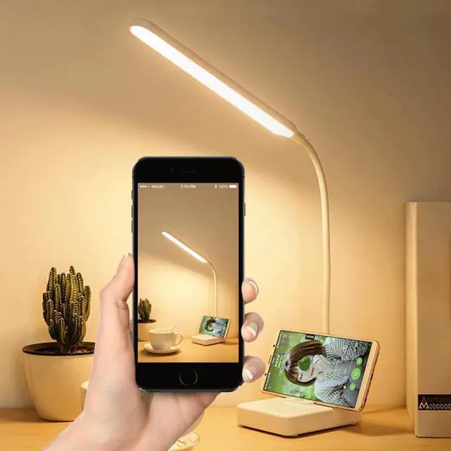 Main image of 15 LED table lamp dimmable reading eye protection USB charging table lamp bedroom living room decoration touch switch desk lamp
