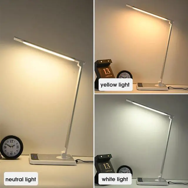 Alt view image 5 of 5 - LED Desk Lamp 72 bulb 3 Color Hand Sweep Wireless Charging for phone 360 Degree Rotation Touch Eye-protect with timer Table lamp