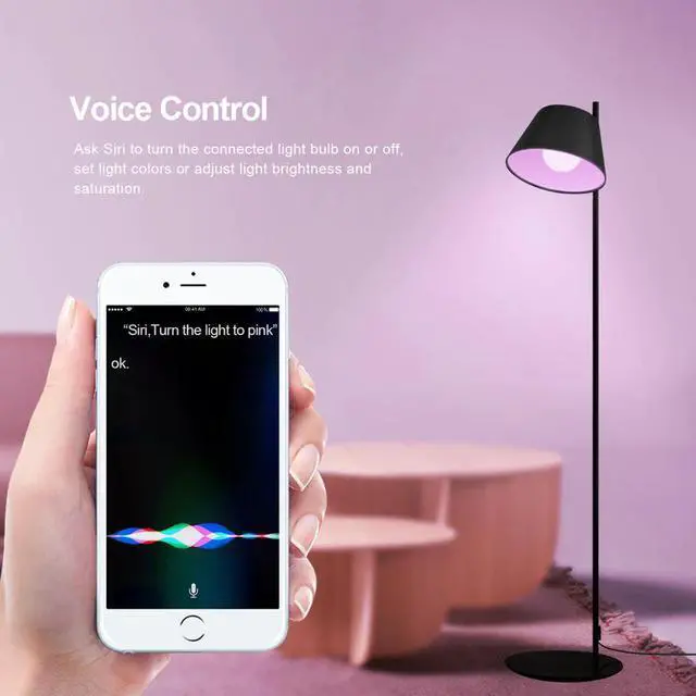 Alt view image 2 of 5 - Control Study Table Lamp For Apple IOS Homekit App E27 RGB WIFI Bedroom alexa Siri Smart Home Lighting Desk Light Led Bulb