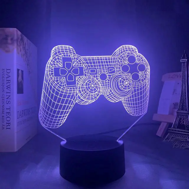 Alt view image 6 of 7 - 3D Illusion P4P Game Pad Led Night Light for Kids Child Bedroom Decor Event Prize Game Shop Idea Color Changing Desk Night Lamp