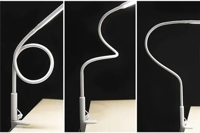 Alt view image 4 of 5 - Long Arm Table Clip Lamp Office USB Adjustable Eye-protected LED Table Lamp Study Light Metal Reading Table Lamp