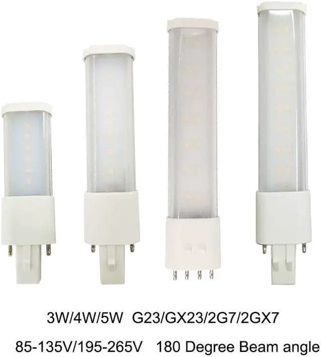 Alt view image 2 of 5 - Plugin 2Pin G23/GX23/2G7/2GX7 4W 5W 6W 7W LED Tube Light PL Desk Reading Table Lamp Replace 2U CFL PL-C 7W/9W/11W/13W