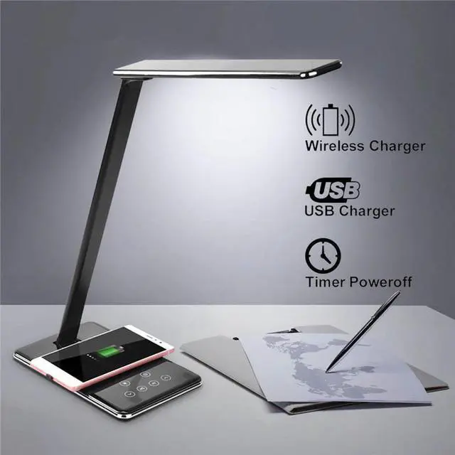 Main image of Smart LED Table Lamp QI Wireless Charging Desk Lamp Touch Dimmable Reading Light Eye Protect Light USB Night Light