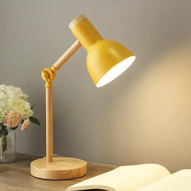 Alt view image 2 of 5 - Nordic Table Lamp Modern Bedroom Bedside Lamp Kids Children Office Reading Study Lamp Adjustable Ins Industrial Desk Lamp E27 EU
