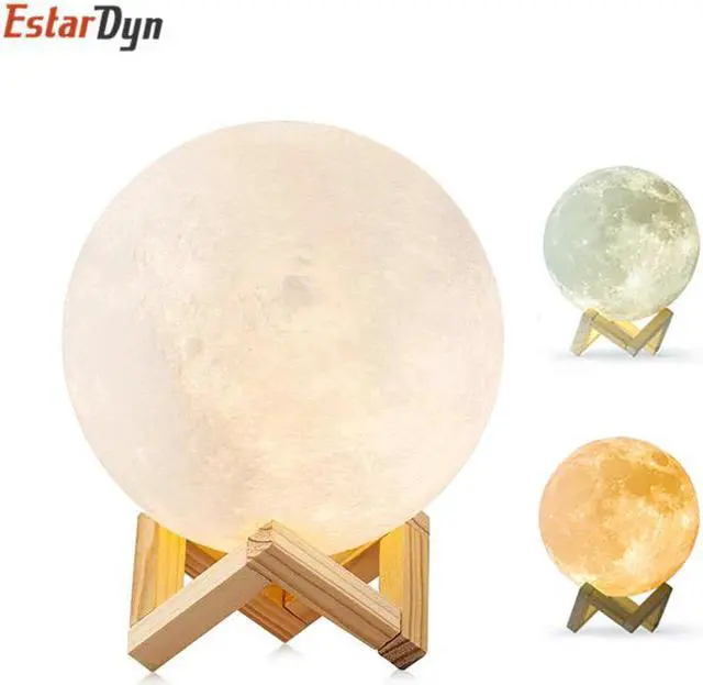 Main image of 3D Print Moon lamp Moon light USB LED Rechargeable Novelty Touch Sensor Table Desk lamp Creative Night light Decor Birthday Gift