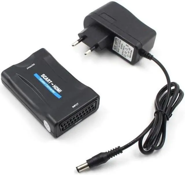 Alt view image 4 of 5 - Black HD 1080P Scart To HDMI Video Audio Upscaler Converter Signal Adapter For TV DVD Sky Box US/EU Power Plug
