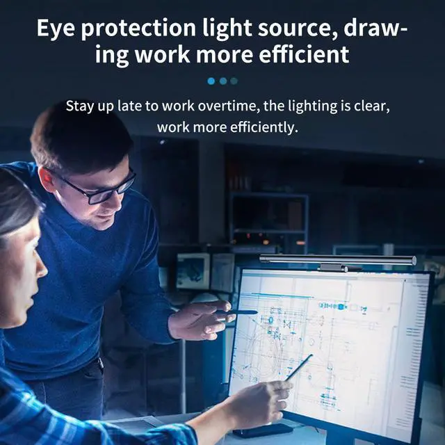 Alt view image 3 of 5 - Adjustable Led Computer Screen 5W Desktop Lamp Durable Eye Protection Office Non Flickering Aluminum Monitor Light
