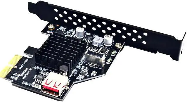 Alt view image 3 of 5 - USB 3.1 USB 2.0 Pcie Pci Express Card Adapter Pci-e Expansion Card Front Panel Socket for Motherboard