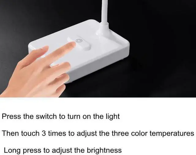 Alt view image 3 of 5 - LED  Foldable Multifunctional  Desk Lamp Eye-protected Long Life Dimmable Flexible Table Lamp Led Light 3-Level Colors