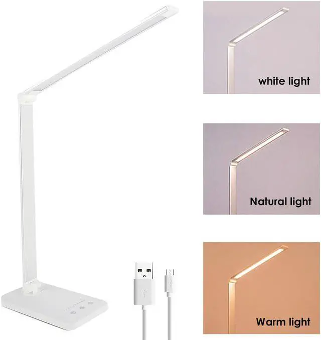 Alt view image 2 of 7 - USB LED Book Light Rechargeable Clip-on Table Desk Lamp Eye Protect Bedroom Reading Light Make Up Book Lamp Nightlight