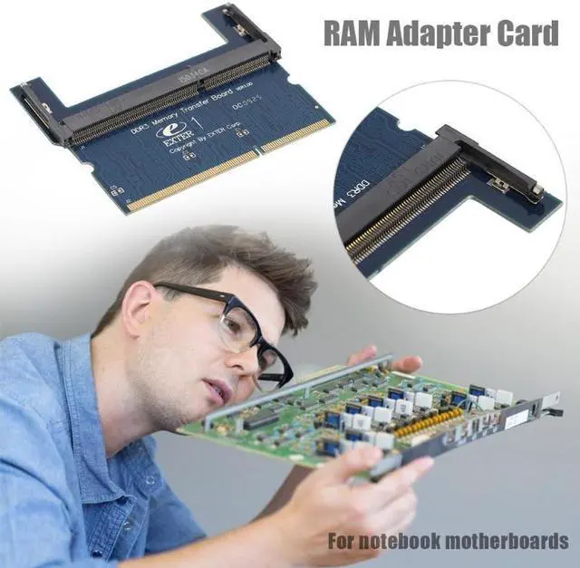 Alt view image 3 of 5 - DDR2/DDR3 Laptop SO DIMM to Desktop DIMM Adapter Memory RAM Adapter Card Computer Component Accessory Add On Cards