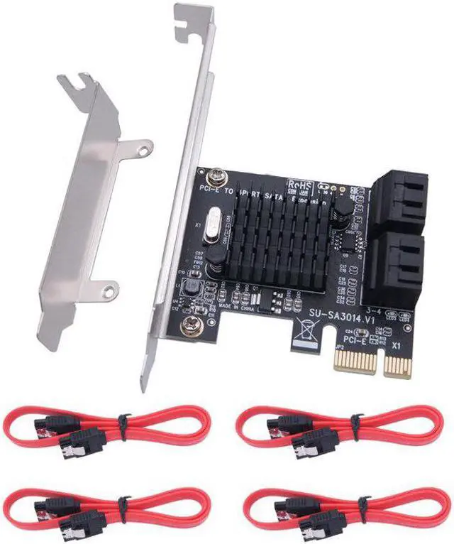 Main image of 4 Port SATA III Expansion Card 6Gbps PCIe 1X to SATA 3.0 Adapter Converter Card Support IPFS Hard Disk Devices Card