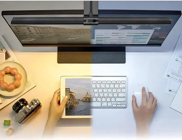 Alt view image 2 of 5 - 1PC 5V USB LED Dimmable Table Lamp Monitor Laptop Screen Soft Lights Light Bar Eye Protection Reading Dimmer Clip-on Desk Lamps