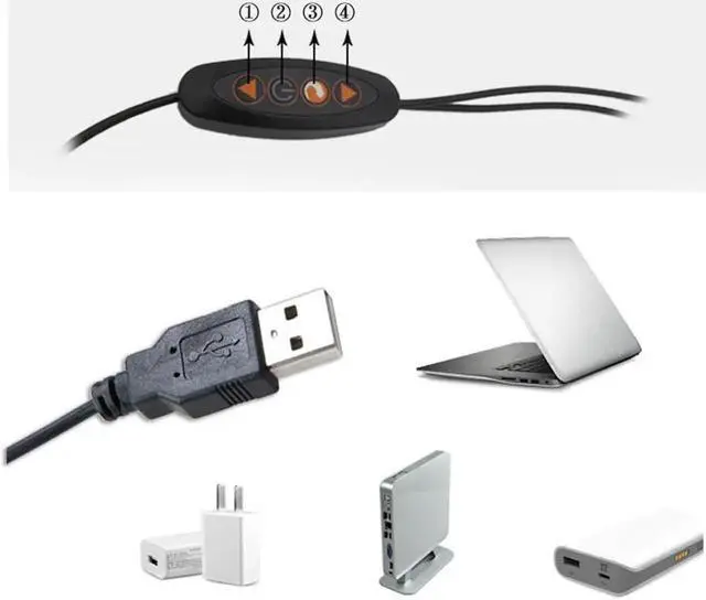 Alt view image 4 of 5 - 2 in 1 Clip Table Lamp Design USB Adjustable Cold White Desk Light for Eyebrow Tattoo Nail Art Beauty Makeup Fishing