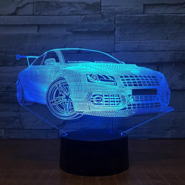 Alt view image 3 of 5 - Super Car Touch Table Lamp 7 Colors Changing Desk Lamp 3D Lamp Novelty Led Night Lights For Local Shop Retail or Drop Shipping