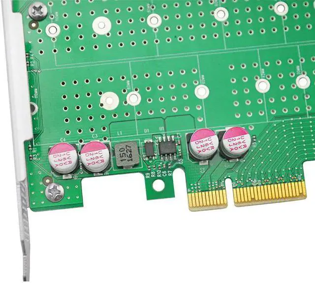 Alt view image 5 of 5 - M.2 NVMe SSD NGFF to PCIe x4 Adapter Card M key+B key Dual Interface Card