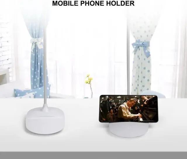 Alt view image 3 of 5 - Desk Lamp Touch Control 3 Modes Brightness Eye-Caring  Table Lamp With USB Charging Port Phone Holder For Living Room