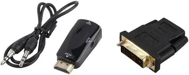 Main image of Dual Link 24+1 Male to HDMI with Adapter Connector 1080P HDMI Male to VGA Female Adapter Video Converter 3.5mm