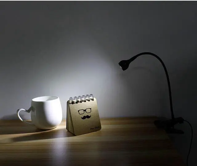 Alt view image 3 of 5 - Table Lamp Black/Silver Led Desk Lamp USB Charging For Living Room Bedroom Study Light With Clip Warm White