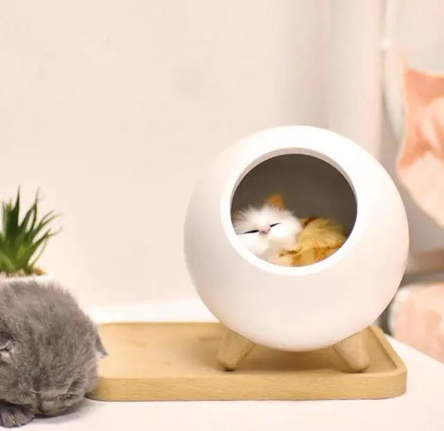 Alt view image 4 of 5 - 1pcs Cat House Night Light Table Light Bedroom Sleeping Lamp With USB Charging Unique Valentine's Day Christmas Gift