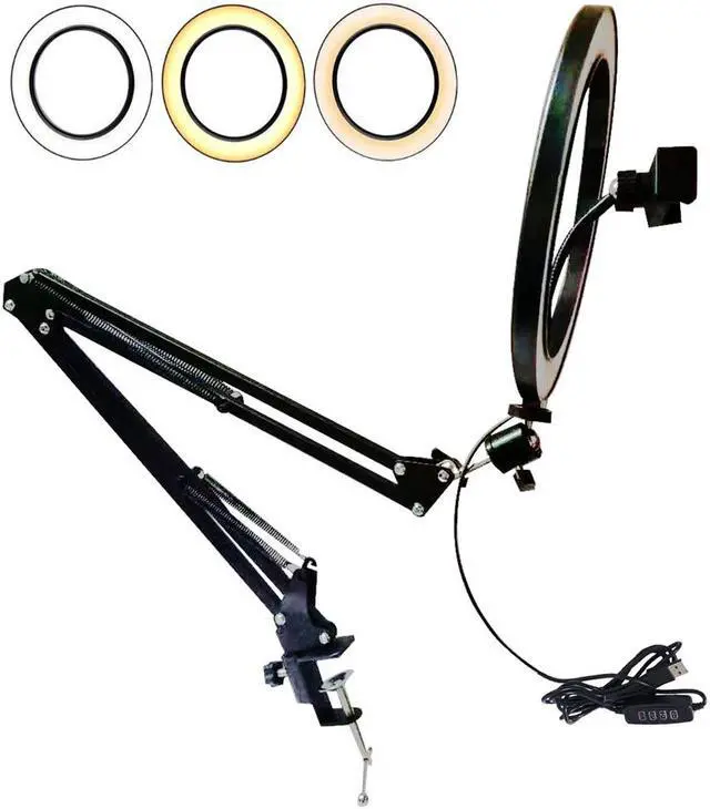 Main image of Stand Table Lamps Clip Holder Ring Light Tripod Stand 3200K-5500K Dimmable LED for Selfie Live Video VK Dimming 3 Colors