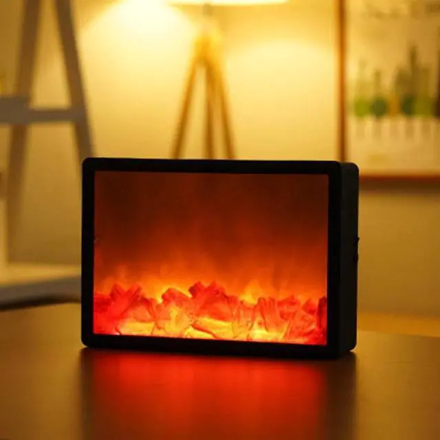 Alt view image 4 of 5 - Flame Lantern Lamps Simulated Fireplace Battery Courtyard Room Decor Flame Nordic Style Decoration Christmas Ornament #YL10