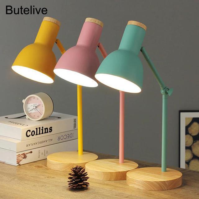 Main image of Modern Table Lamp for Bedroom Bedside Lamp Nordic Led Desk Lamp Kids Student Study Reading Lamp Office Bureaulamp E27 US EU Plug