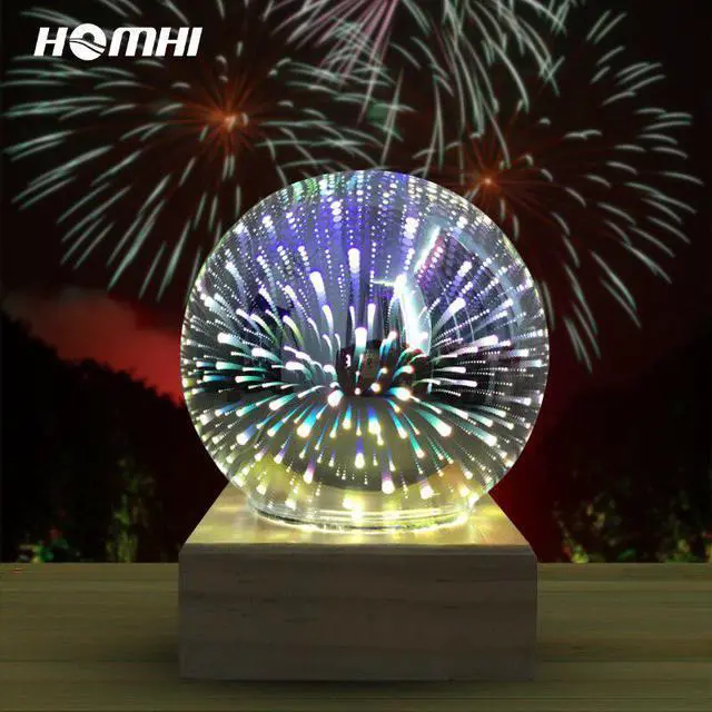 Main image of firework deco de noel bedroom lamp 3d Night light lampara led escritorio glass stained planetarium usb led star woo