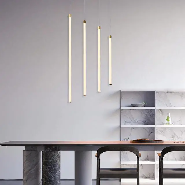 Alt view image 3 of 5 - Modern led pendant lights modern design brief bedroom bedside hanging lamp Restaurant bar Reception desk pendant lamp