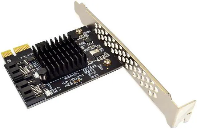 Alt view image 2 of 6 - Add On Card Controller SATA 3 PCIE SATA3 PCIE/PCI-E dual SATA Card/Expansion/Multiplier PCI Express SATA Port Marvell 88SE9125
