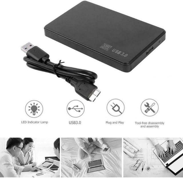 Alt view image 2 of 5 - 2.5 inch HDD SSD Case Sata to USB 3.0 2.0 Adapter Free Gbps Enclosure Support Drive Hard HDD For WIndows 2TB Disk 5 Box OS O5F6