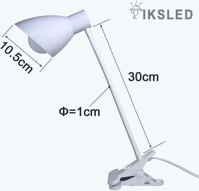 Alt view image 2 of 5 - Modern LED Table Lamp for Bedroom,Desk Lamp 3CCT Color Switchable,7W 850LM Equivalent Bendable Clip Reading Light