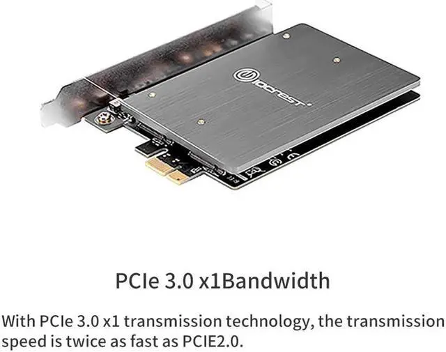 Main image of express 3.0 Dual M.2 SATA SSD Card e3.0 to 2x NGFF B + M Key Slot Adapter -e to BKEY Jmb582