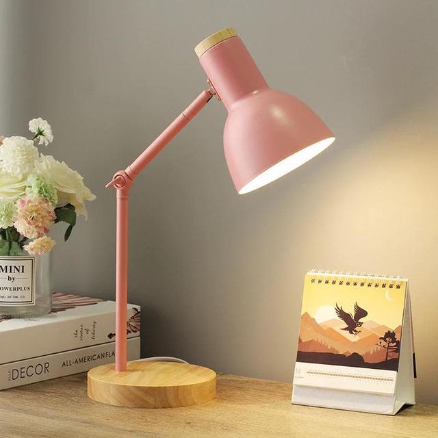 Alt view image 2 of 5 - Modern Table Lamp for Bedroom Bedside Lamp Nordic Led Desk Lamp Kids Student Study Reading Lamp Office Bureaulamp E27 US EU Plug