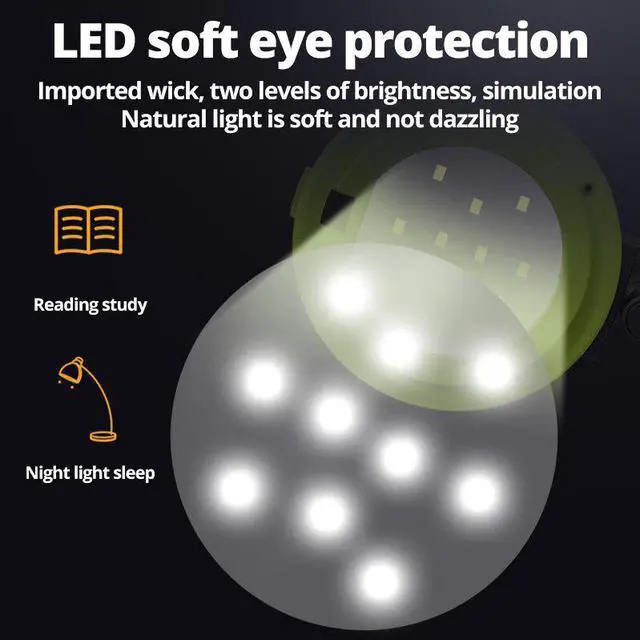 Alt view image 4 of 5 - Camping Lamp LED Lanterns Bedroom Table Lamp USB Rechargeable Emergency Light Multifunction 4 IN 1 Night Desk Lamps