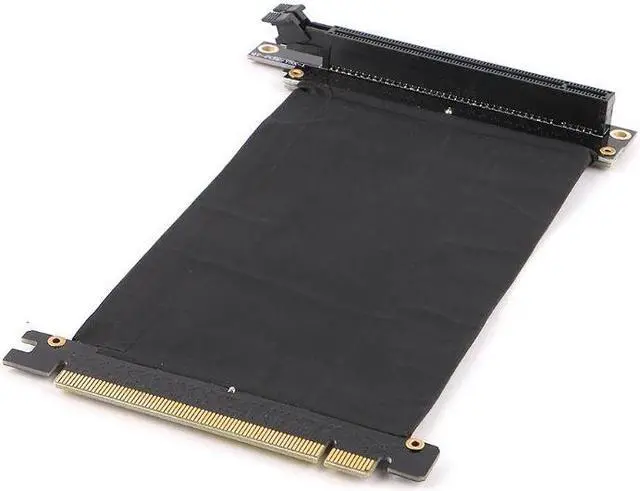 Alt view image 2 of 6 - PCI Express PCI-e3.0 16x Flexible Cable Card Extension Port Adapter High Speed Riser Card Graphics Cards Connector Cable L type