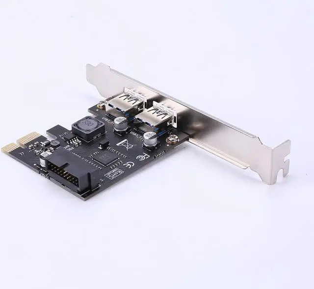 Alt view image 5 of 5 - 2 Port USB 3.0 PCI-e x1 Expansion Card PCI Express Adapter for Desktop