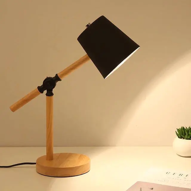Alt view image 4 of 5 - Table Lamp for Bedroom Modern Bedside Lamp Office Bureau Led Desk Lamp Living Room Decoration Kids Book Reading Light E27