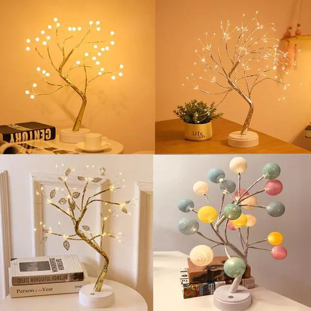Alt view image 6 of 7 - Bonsai Tree Light with touch Functions Lighted Tree Copper Wire Tree Lights,DIY Artificial Light Tree Lamp Decoration