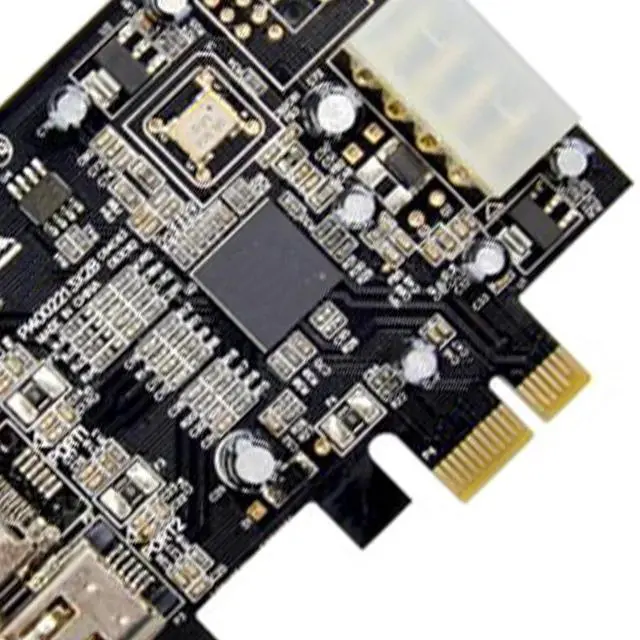 Alt view image 5 of 5 - Express 3 Port Video Capture Expansion Card Firewire XIO2213AZAY Chipset 1394B 1394A e 1.1 X1 Card