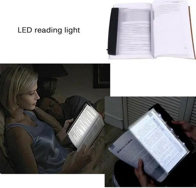 Alt view image 4 of 5 - 1pc Flat Reading Lamp Creative Led Reading Light Student Tablet Reading Light Protect Children Eyes Night Vision Bright Board