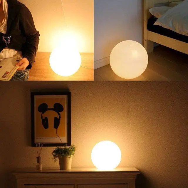 Alt view image 2 of 5 - LED Ball Night Light, Rechargeable LED Orb Light, Remote Control, 16 RGB Colors Bedside Lamp for Kids Gifts