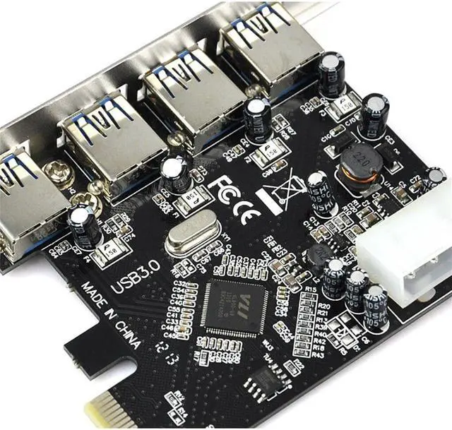 Alt view image 3 of 5 - 4 Ports USB 3.0 Pci-e Expansion Card PCIe PCI Express USB 3.0 HUB 4-Port Adapter adapter 4-port USB 3 0 PCI e PCIe express#T3