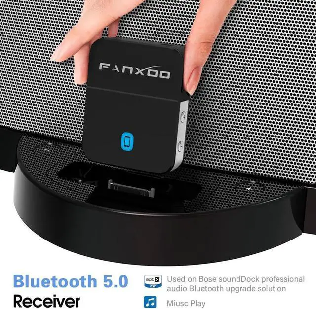 Alt view image 2 of 5 - 30Pin Wireless Bluetooth 5.0 Receiver Audio Adapter for  SoundDock iPod iPhone Speaker Adaptor 30 Pin Dock Docking Station