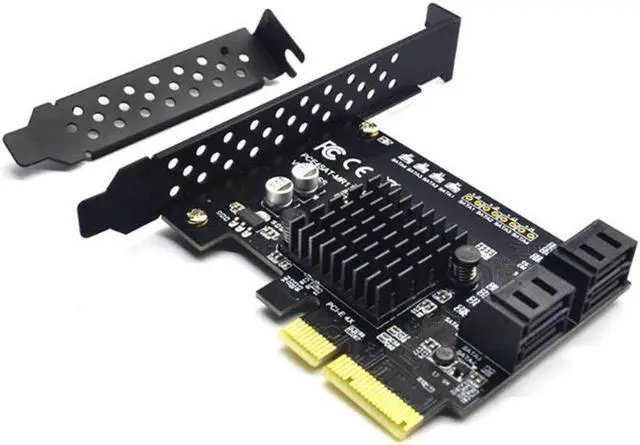 Alt view image 5 of 5 - Transfer SATA 3.0 Expansion Card 4 Port 6G To PCI-E Support For RAID IPFS Drive Adapter Hard Disk 88SE9230 For RAID Card