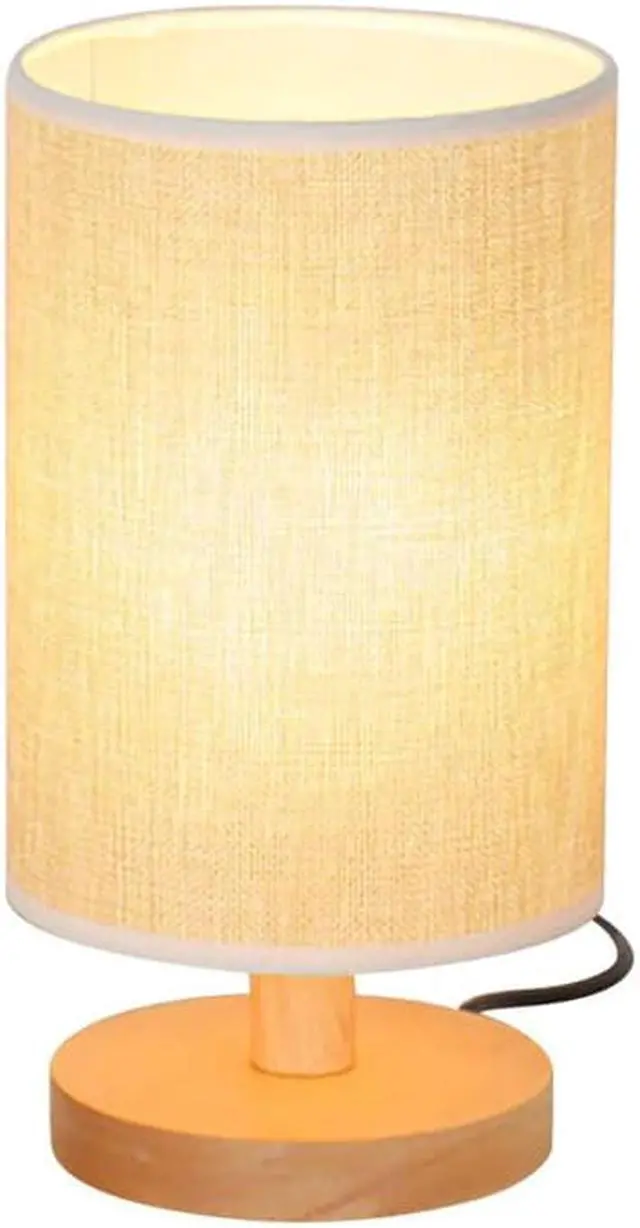 Alt view image 5 of 5 - Wood Table Lamp Modern living room Bedroom Bedside Lamp Night Light Warm White Gift Wood Table lamp Kids Room decor