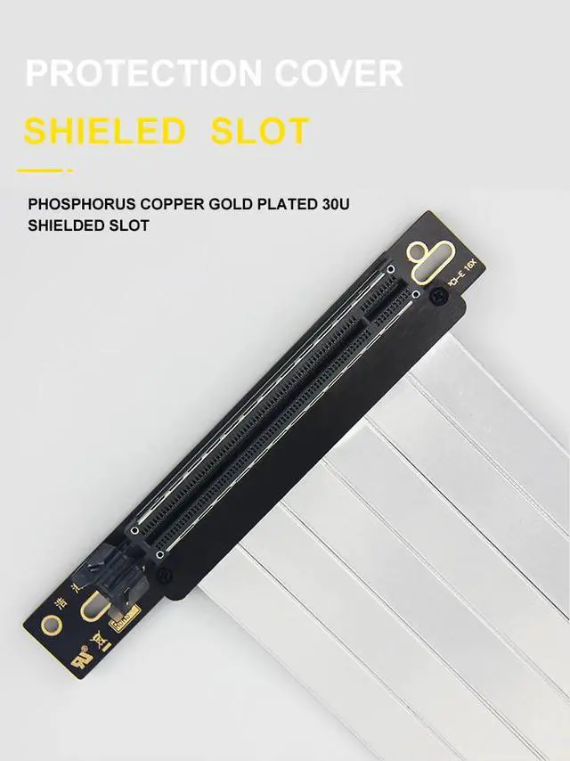 Alt view image 4 of 5 - Express Riser Cable X16 10cm/25cm for High Speed Graphics Cards E Extender Connector