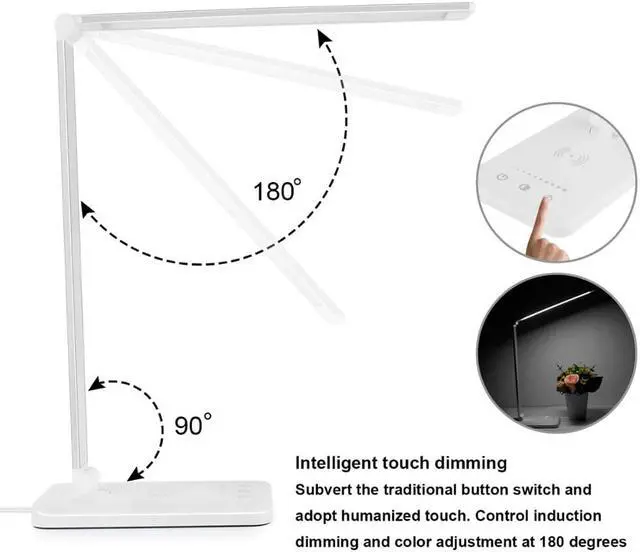 Alt view image 4 of 7 - LED Desk Lamp Stepless Dimmable Eye-protect Reading Lamp Built In Battery 3 Modes Lighting 52PCS LED Table Lamp